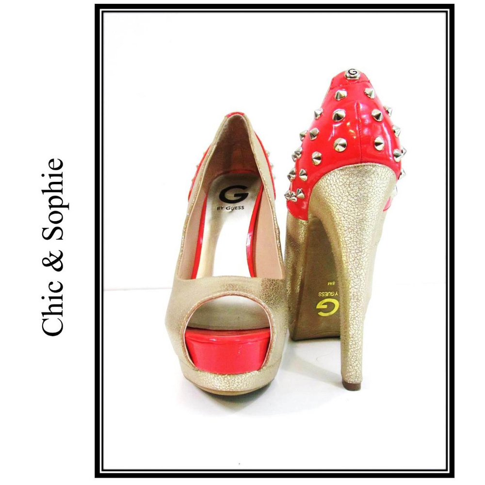 G by Guess Open Toe Studded High Heel